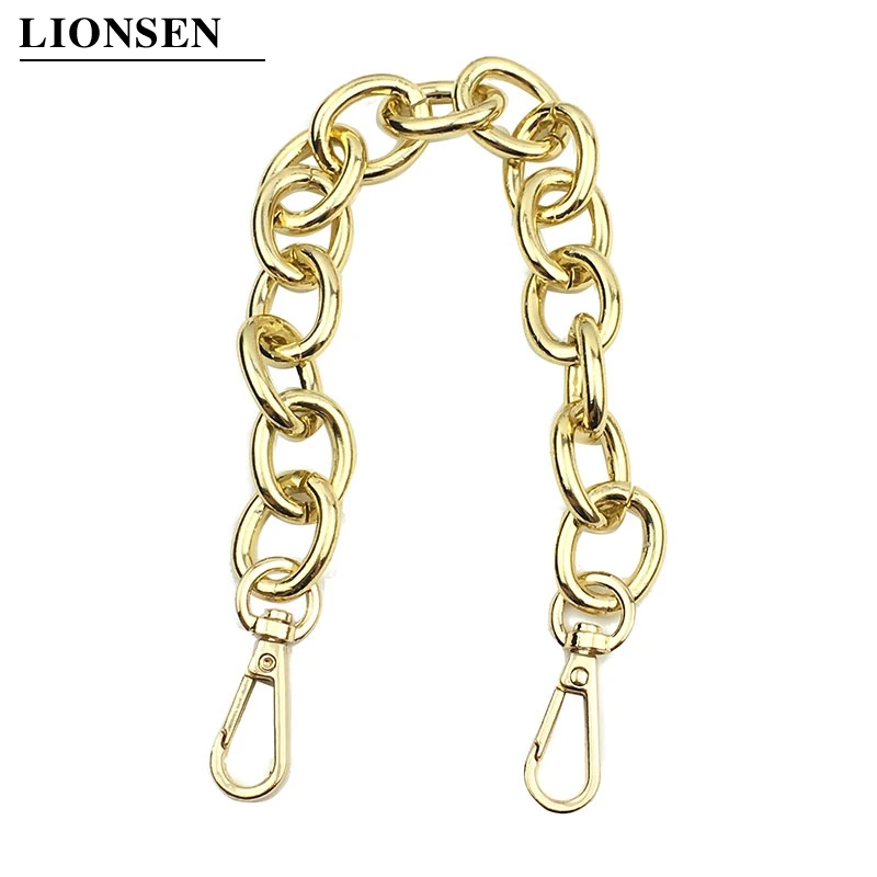 Золотой свет Lionsen 30 см сменная металлическая цепочка для ручных сумок сумка античный бронзовый серебристый DIY аксессуары для сумок ремень фурнитура - Цвет: Золотой свет
