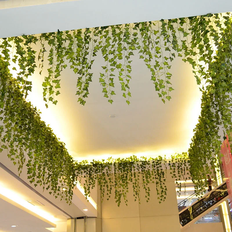 2 3 м шелк листья поддельные с толстой мягкой подошвой изображением зеленых