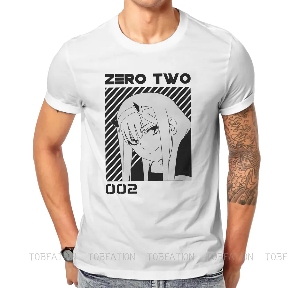 

Футболка Zero Two DARLING in the FRANXX с рисунком аниме, футболка в стиле панк, мужские топы, футболки большого размера из чистого хлопка