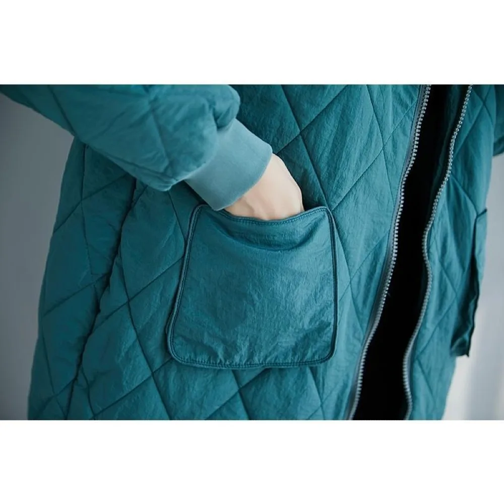 

Oversize Women Winter Down Cotton Jacket 2021 Hooded Coat Padded Thick Slim Parkas Loose Plus Size Overcoat Warm Female Outwear