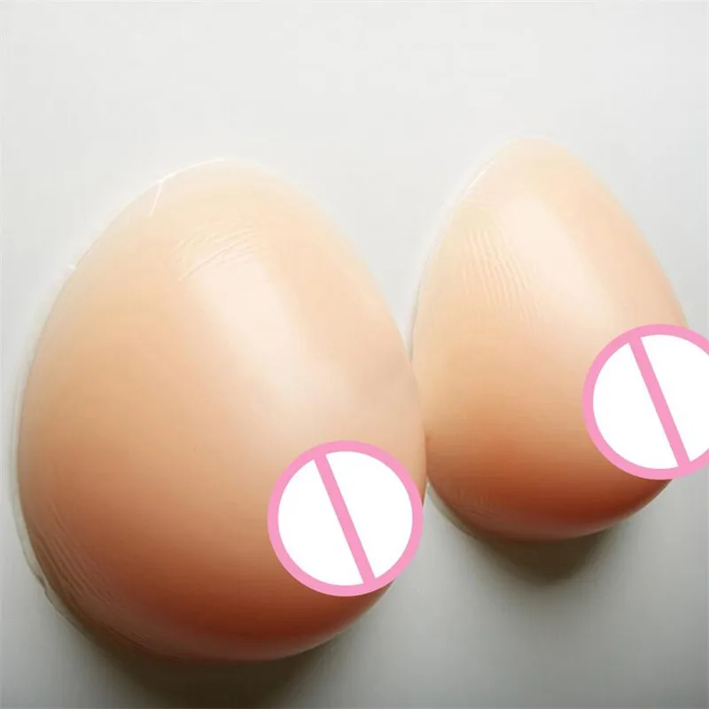 1000g Artificial Silicone Breast Forms Soft Fake Boobs False Breast for Crossdresser Transvestite Drag Queen Implant Enhancer S4