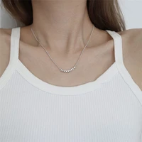 meyrroyu sterling silver minimalist style geometric chain necklace for women ins korea style jewelry on neck adjustable collar