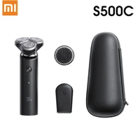 xiaomi mijia electric shaver s500 s500c 3 head flex razor dry wet shaving washable portable beard trimmer face cleansing 3 in 1
