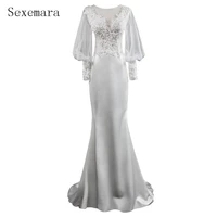 free shipping 2018 lace appliques illusion vestidos elegant party prom evening gown long sleeves mother of the bride dresses