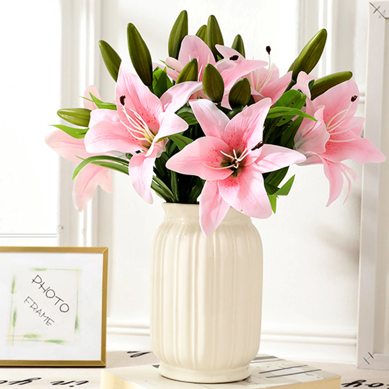 1 шт. шелковая Лилия искусственный цветок для сада 2 головки Европейский ретро