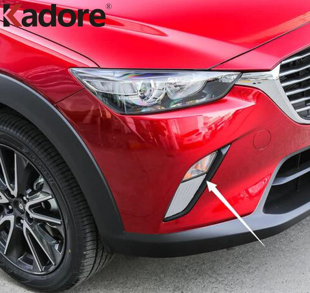 Для Mazda CX 3 CX3 2015 2016 2017 2018 2019 2020 хром передние противотуманные фары светильник