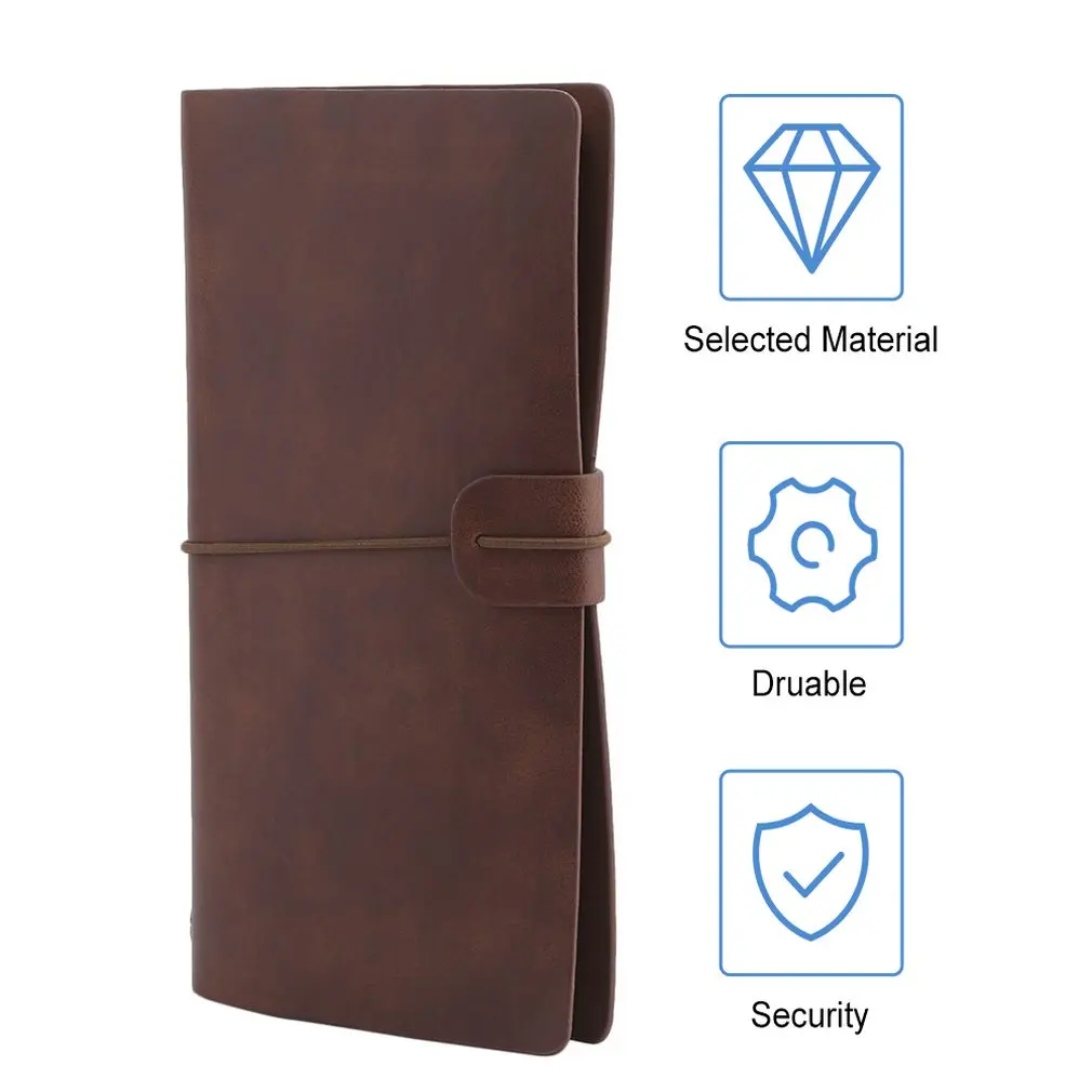 Винтажный блокнот в твердой обложке спиральный из искусственной кожи для