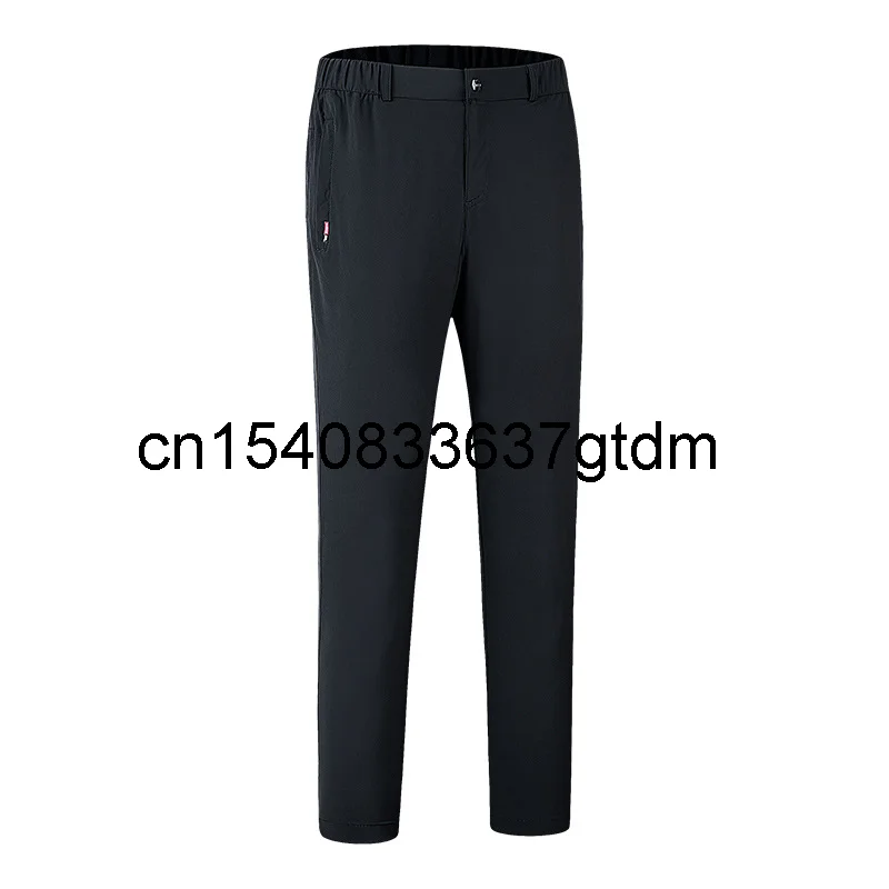 

Spring and summer sports fast drying pants men's ice silk casual pants with large size split zipper placket belt pants