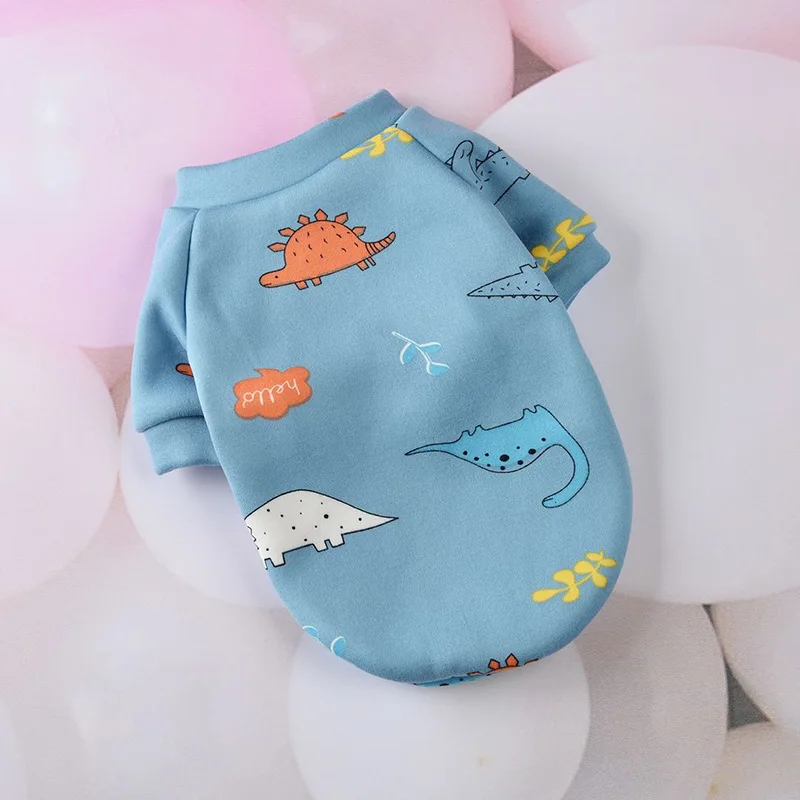 Костюм для домашних животных собак симпатичное пальто с принтом хлопковый