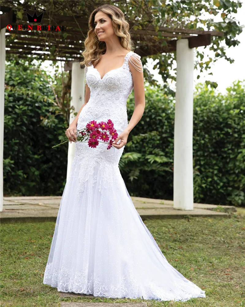 Женское свадебное платье с юбкой годе длинное фатиновое открытой спиной и