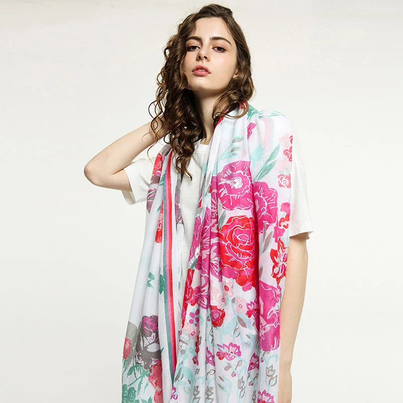 Новинка 2019 дизайнерский осенний хлопковый шарф для женщин шали и обертывания с