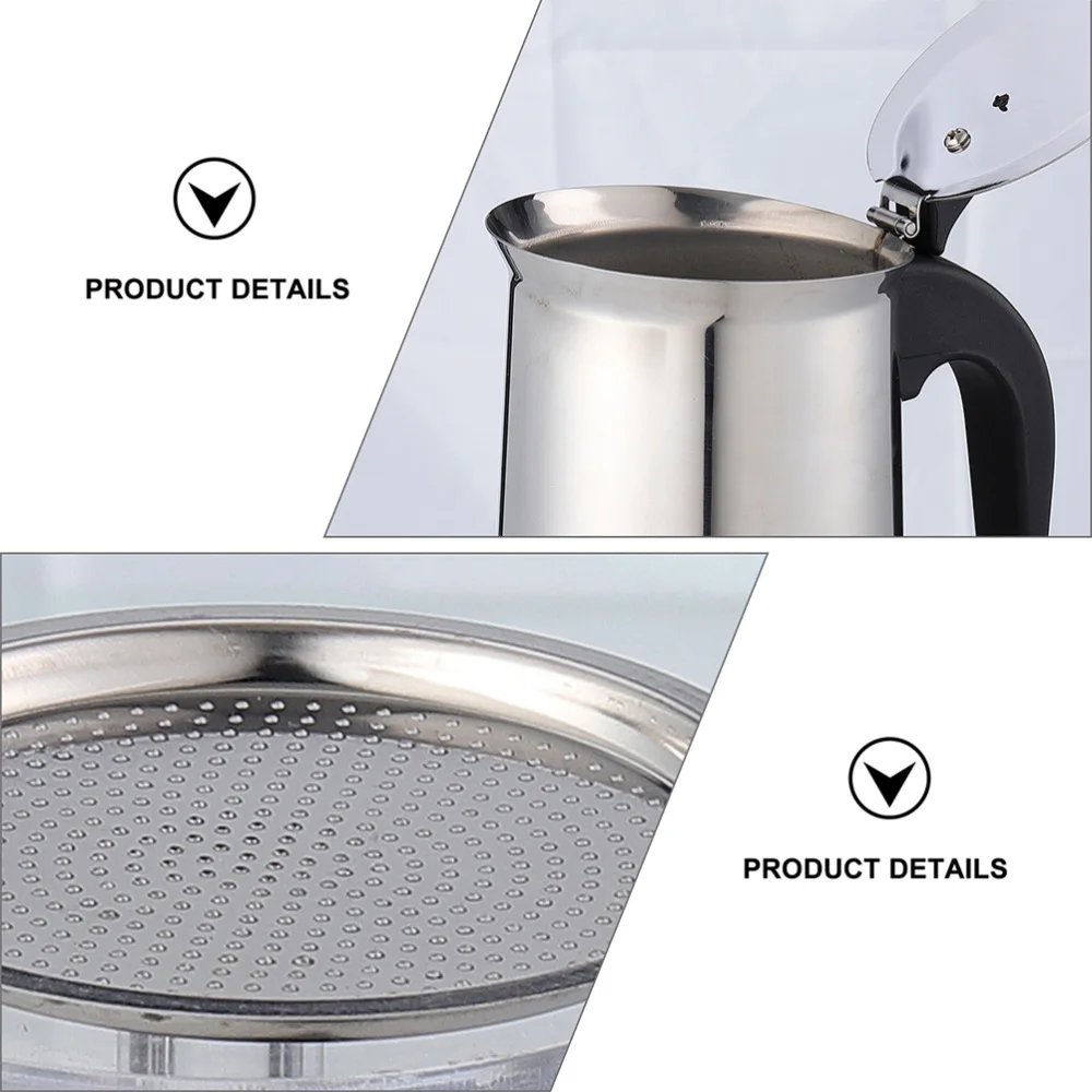 

1pc 200ML Stainless Steel Coffee Pot Espresso Coffee Pot (Assorted Color)