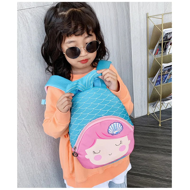 

2019 New 3D Cute Mermaid Girls School Bags Sweet Design Kindergarten Children Book Bag Kids Backpacks Gift Mochila infantil