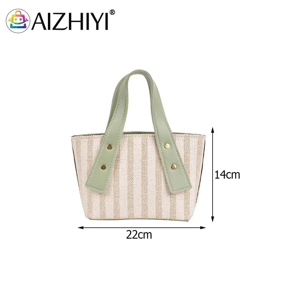 

Fashion Women Woven Stripe Printing PU Leather Patchwork Shoulder Crossbody Messenger Bag Casual Ladies Summer Beach Handbags