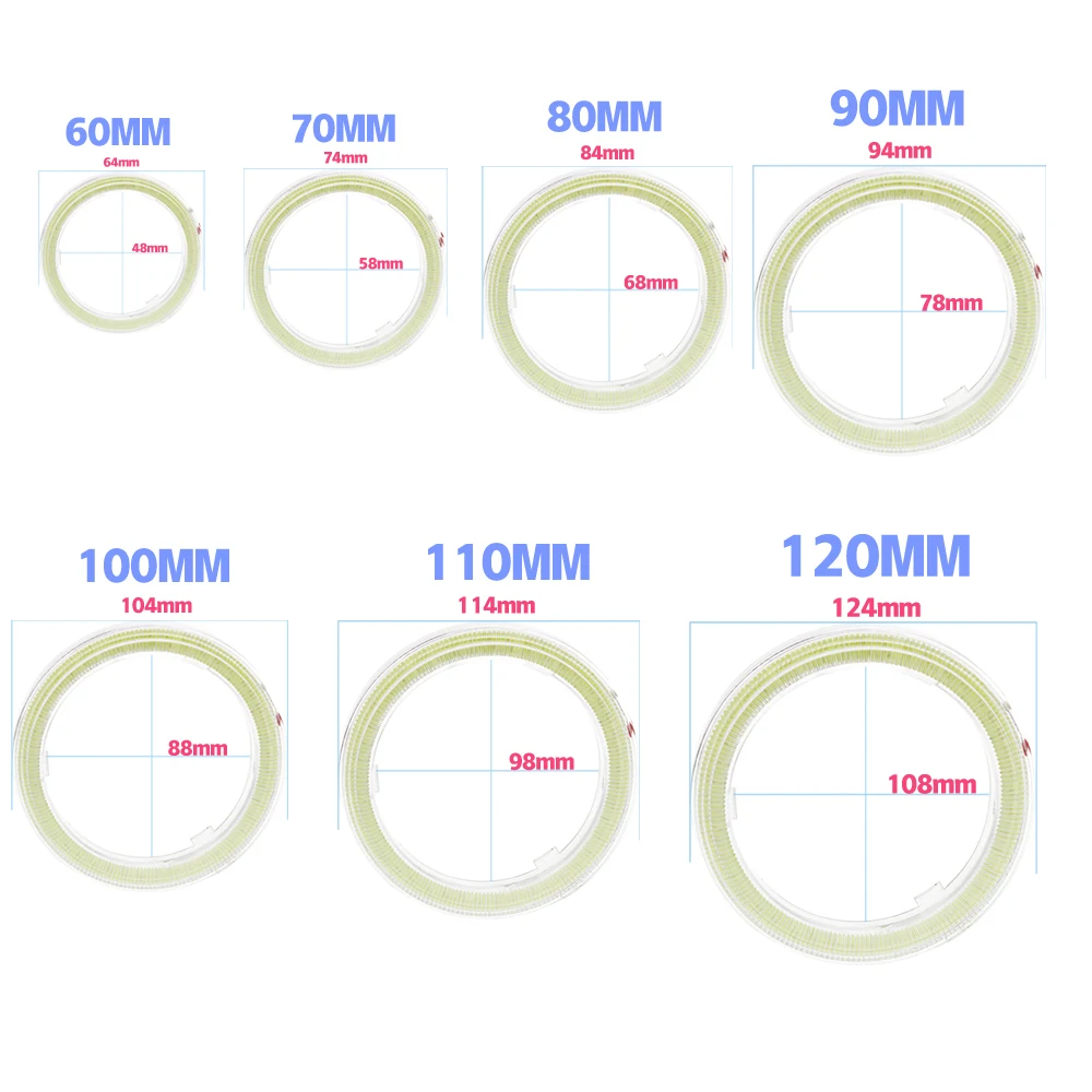 2 шт. Автомобильные светодиодные кольцевые лампы глаза ангела 12-24 В | Автомобили и
