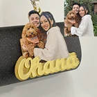 Индивидуальное фото ожерелье индивидуальное имя ожерелье с фото акриловые ювелирные изделия Персонализированная СемьяЖенщиныМужчиныдети кулон лучший подарок