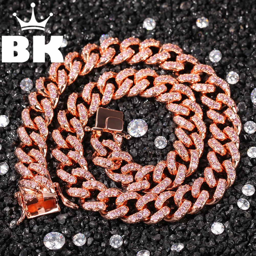 Ожерелья BLING KING из кубинской цепи с кубинским цирконием Роскошные роскошные