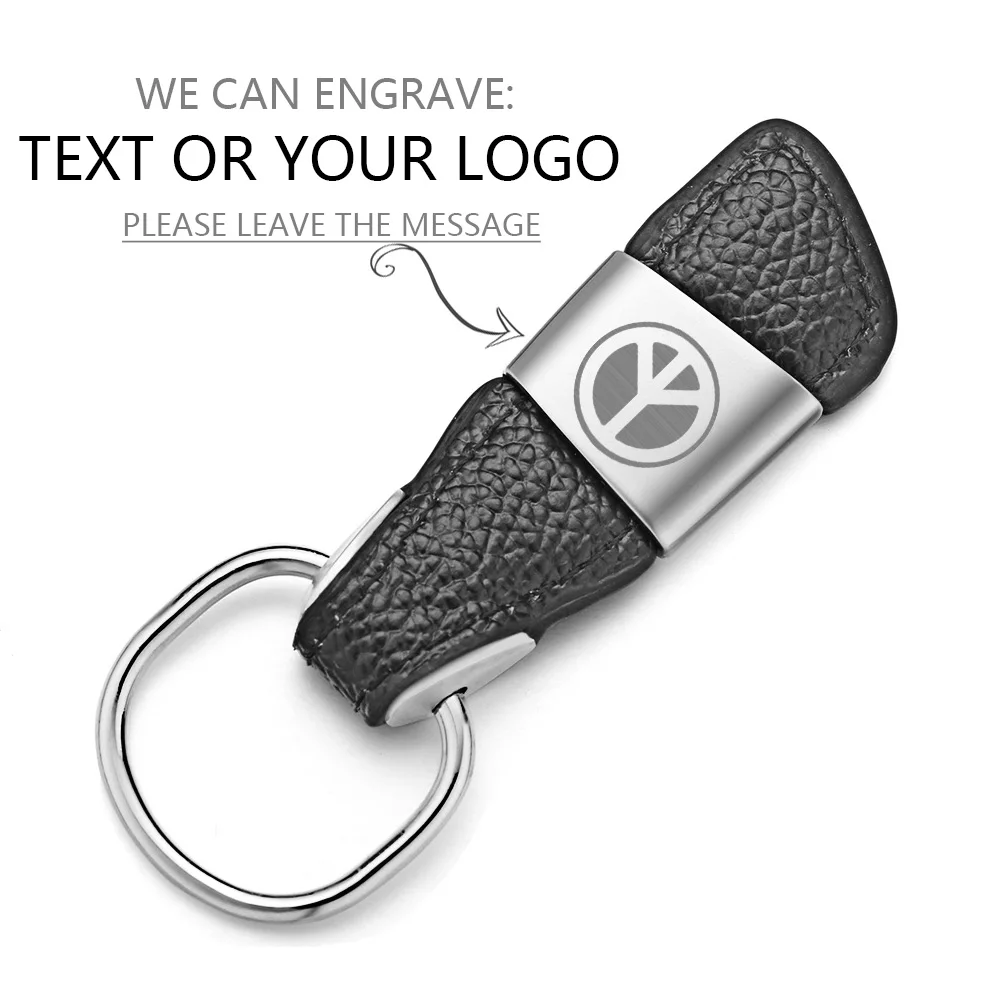 Оригинальные мужские брелоки из натуральной кожи металлическая гравировка