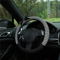 car steering wheel cover bird check bow cotton car handlebar cover four seasons universal car interior supplies