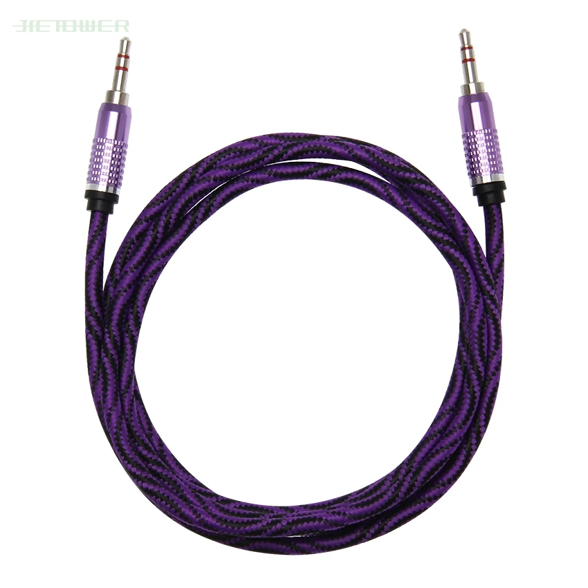 

300pcs/lot 1.5m Python Snake skin Heavy thick audio cable Extension Hi-Fi Headphone 3.5 Jack Cable for MP3 MP4 Player Car good