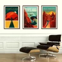 poster space travel universal planet mars posters and prints canvas painting wall art picture for living room home decoration