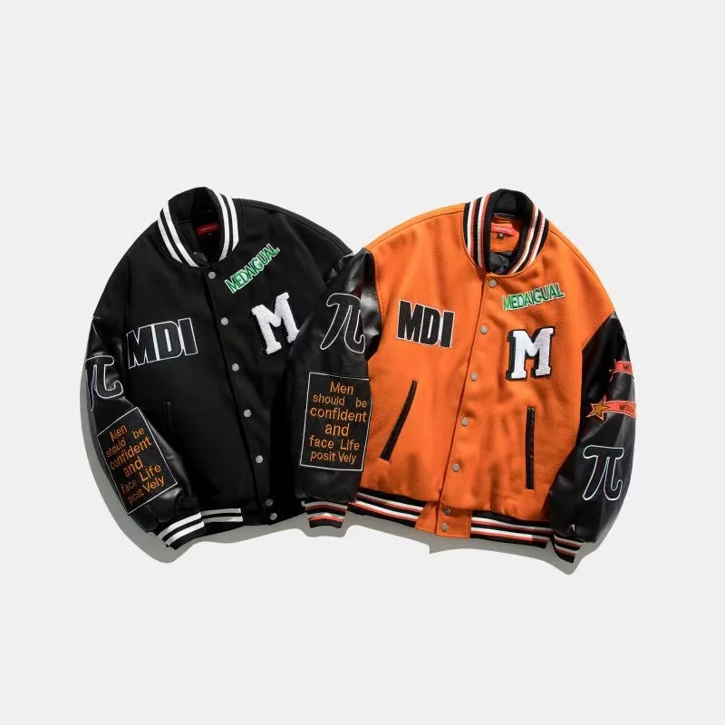 2021 hip-hop, letterman jacket, patch block jacket, men's jacket, short jacket, men's and women's baseball jacket, jacket jacket rodier jacket