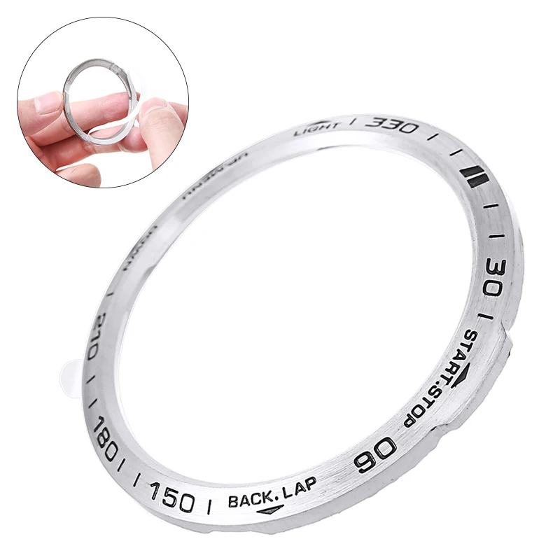 

For Garmin Fenix 6X Stainless Steel Bezel Ring Anti-scratch Adhesive Cover Black Silver Blue Fashion Metal Protect Bezel Ring
