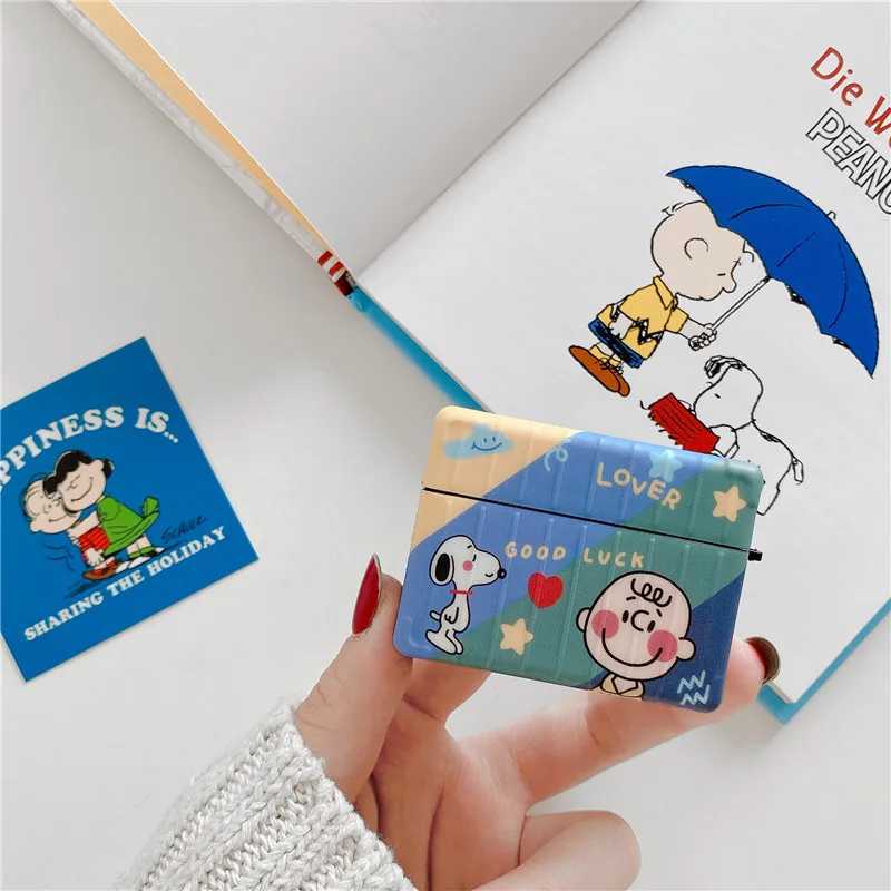 Чехол Charlie Brown Dog для AirPods 1/2/pro милый защитный чехол Bluetooth наушников Apple Airpods