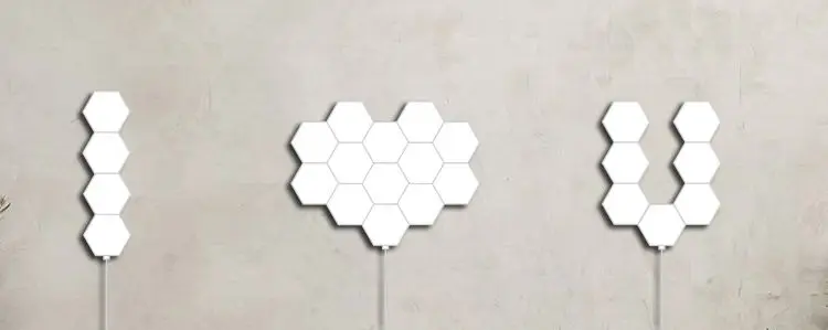 LED Honeycomb única luz branca, DIY, sensível