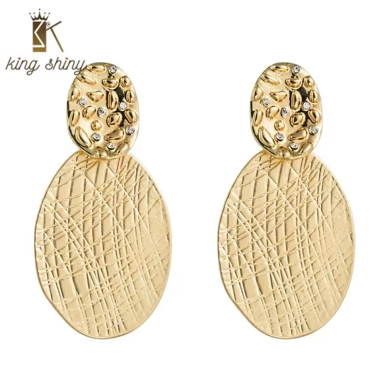 

Za New Arrivals Exggerated Geometric Boho Dangle Earring Vintage Round Triangle Oval Statement Drop Earrings Woman Party Jewelry