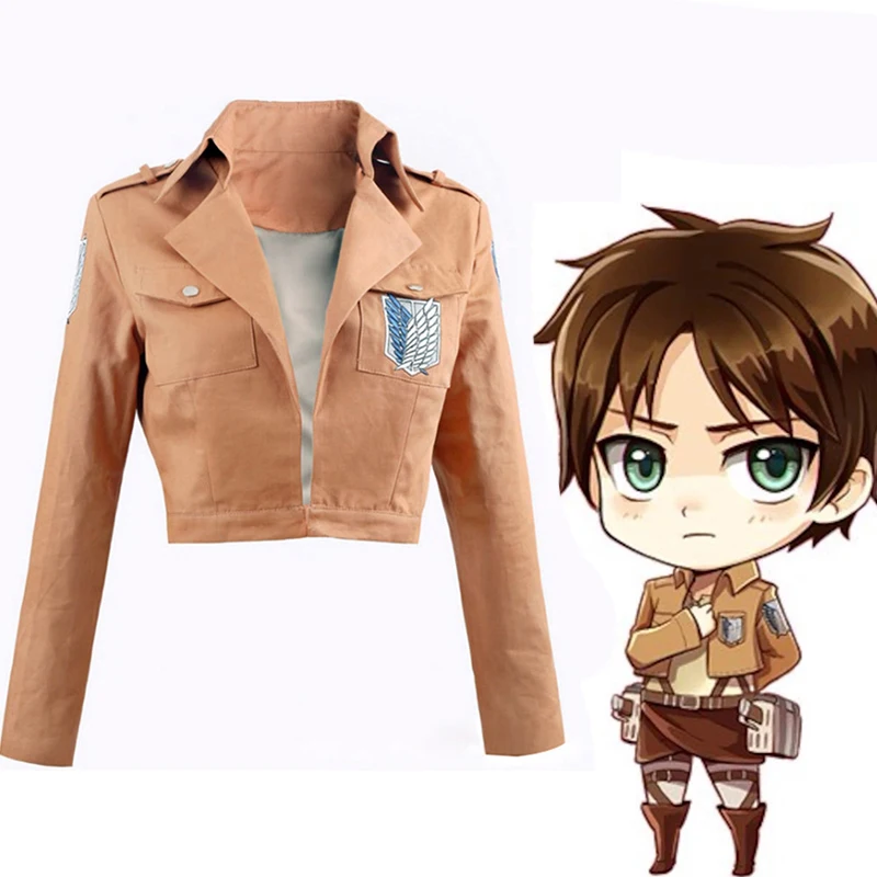Аниме атака на Титанов Костюмы для косплея Eren Yeager Armin Arlert Mikasa Ackerman Levi Карнавальный