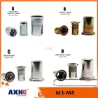 1020 шт., М3, М4, М5, М6, М8, 304, нержавеющая сталь, углеродистая сталь, алюминий, плоская головка, заклепка, гайка, вставка Rivnut, гайка, гайка для болта