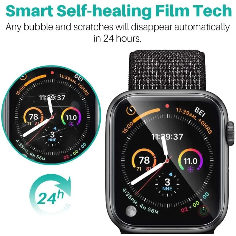 3 шт. Защитная Гидрогелевая пленка для Apple Watch SE Series 6 5 4 44mm 40mm 2 1 42mm 38mm (не стекло)