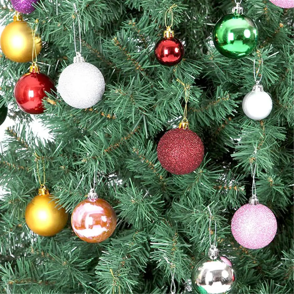 

Saim Christmas Ball Decorations 24pcs/bucket Christmas Tree Hanging Ball Toys Christmas Ornaments Ball Pendant Supplies JJ50828