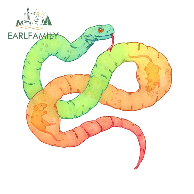 

Желатиновая змея EARLFAMILY, 13 см х 12,5 см, наклейки для автомобиля, ремонт наклейки аксессуары для автомобиля, аниме, наклейка, водонепроницаемое ...