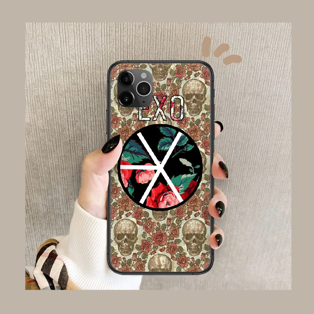 

EXO kpop Phone Case Cover Hull For iphone 5 5s se 2 6 6s 7 8 12 mini plus X XS XR 11 PRO MAX black Back Soft Cell 3D Cover