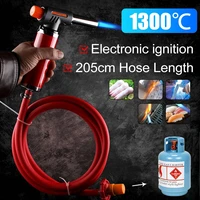 anti scald liquefied gas electronic ignition welding gun torch machine equipment with 2 5m hose for soldering weld cooking heat