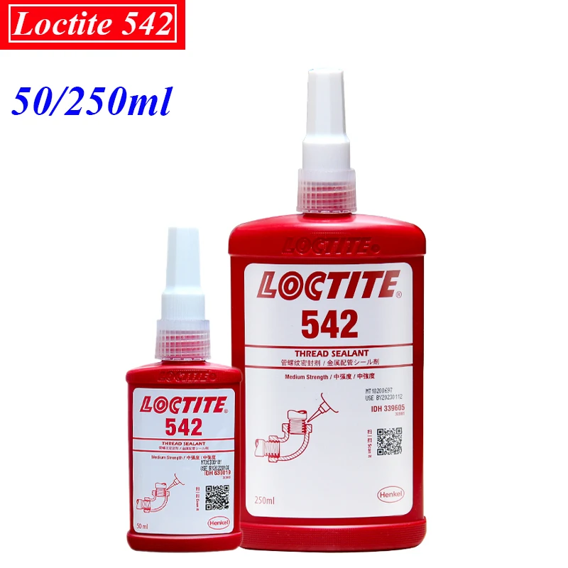 50/250 мл клей-герметик Loctite 542 для резьбы средней прочности герметичное уплотнение