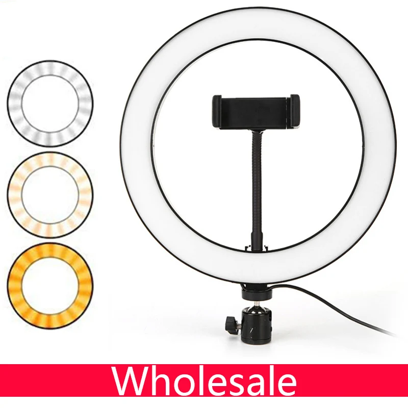 Светодиодный кольцевой светильник для фотосъемки студийная лампа с
