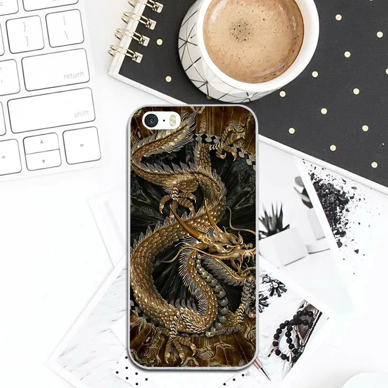 Oriental Chinese Dragon For iPhone 7 7Plus 6 6S 6Plus 5 5S SE 5C 4 4S 8 8Plus X XR XS Max Soft TPU Silicone Mobile Phone Cases | Мобильные