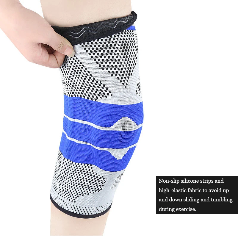 Компрессионный наколенник 1 пара для мужчин женщин из медицинского силикона
