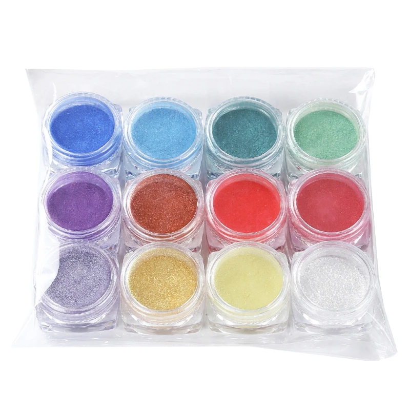 

W3JD 12 Colors Mica Powder Epoxy Resin Dye Pearl Pigment Natural Mica Mineral Powder