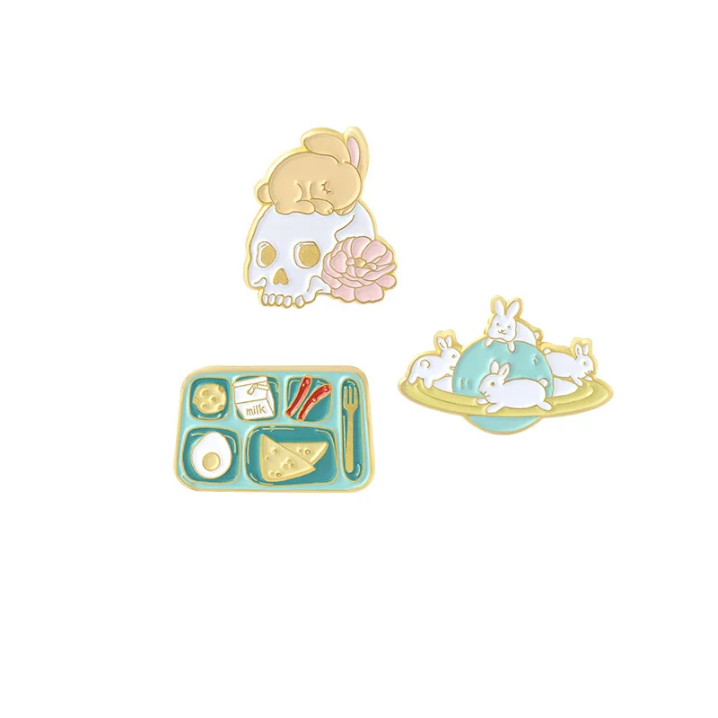 

Anime Skull Lapel Pins Flower Enamel Badges Fashion Cartoons Metal Brooches For Women Decorative Brooch Hijab Pins On Backpack