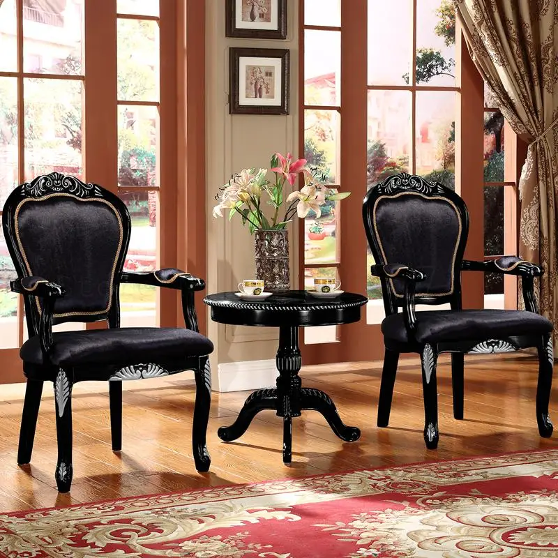 Американский обеденный стул из твердой древесины неоклассический кожаный