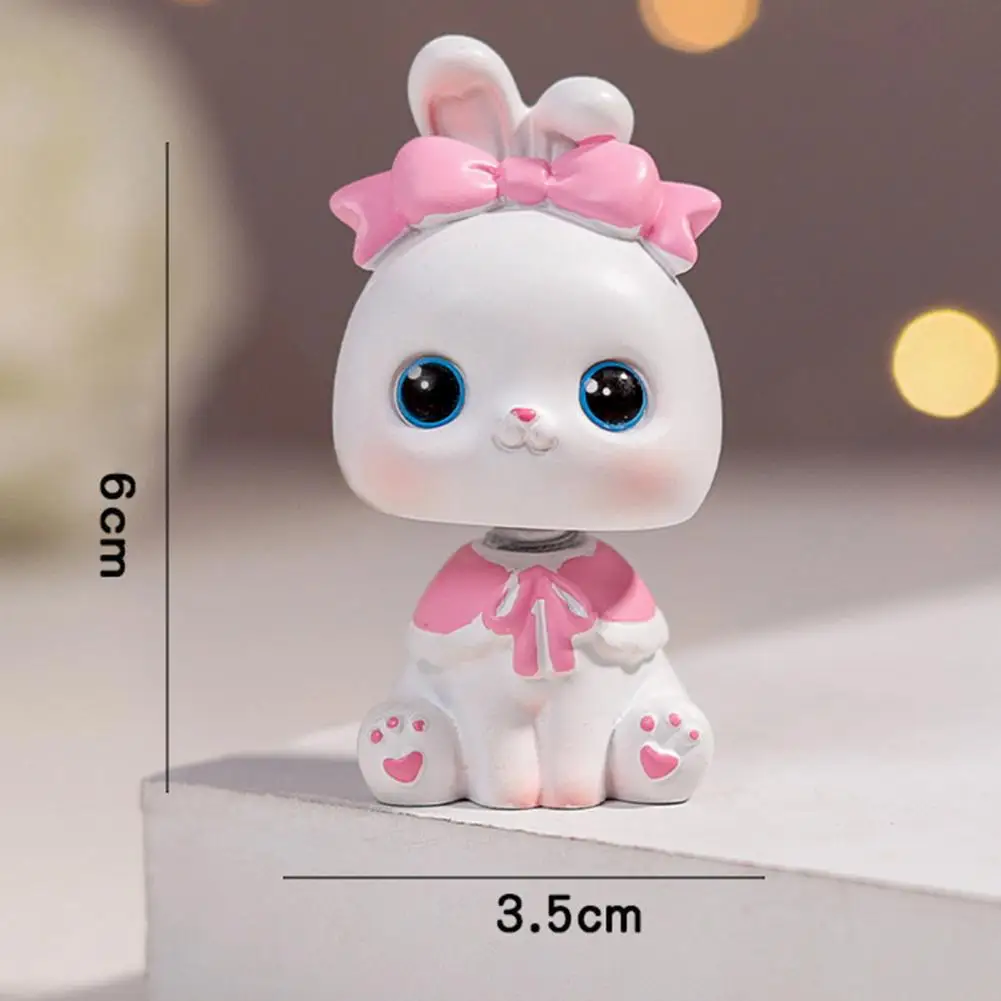 

Cute Animal Resin Ornament Lovely Cake Decor Mini Cartoon Shaking Head Ornaments Car Interior Decoration Home Office Decor