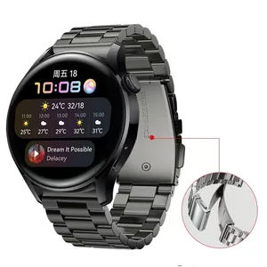 22mm20mm titanium alloy strap for samsung galaxy watch 3 huawei watch 3gt2 stainless steel bracelet band for amazfit gtr 3 pro free global shipping