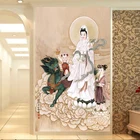 Рукоделие, вышивка крестиком DMC DIY, полный набор для вышивки, Китайская вышивка guanyin, напечатанная на canva