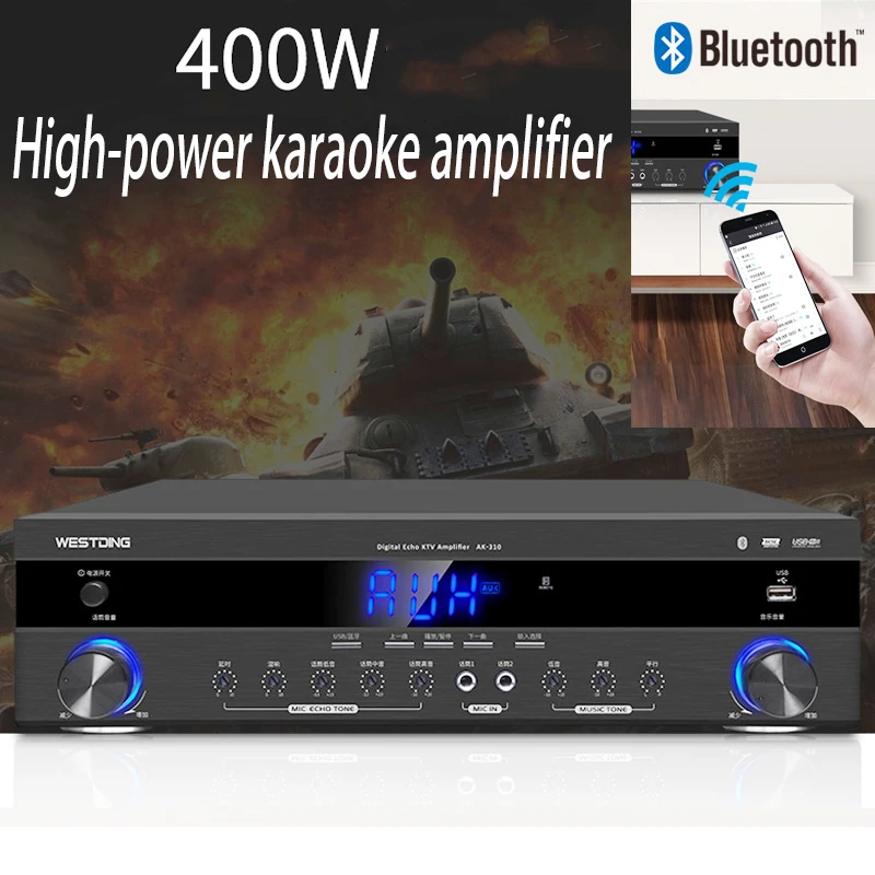 Bluetooth-усилитель KYYSLB 220 в 400 вт фиксированное сопротивление | Электроника