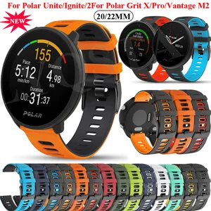 20 22mm Wrist Straps Band For Polar Vantage M/Ignite 2 Watchbands Silicone Bracelet Replacement For  in USA (United States)