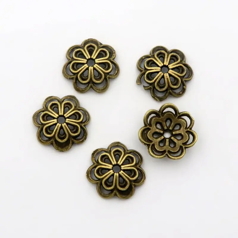 20 шт 14 мм Цветок распорка свободные металлический наконечник биссерных